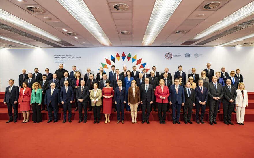 Conférence des présidents des parlements de l'UE : 52 délégations parlementaires accueillies à Prague